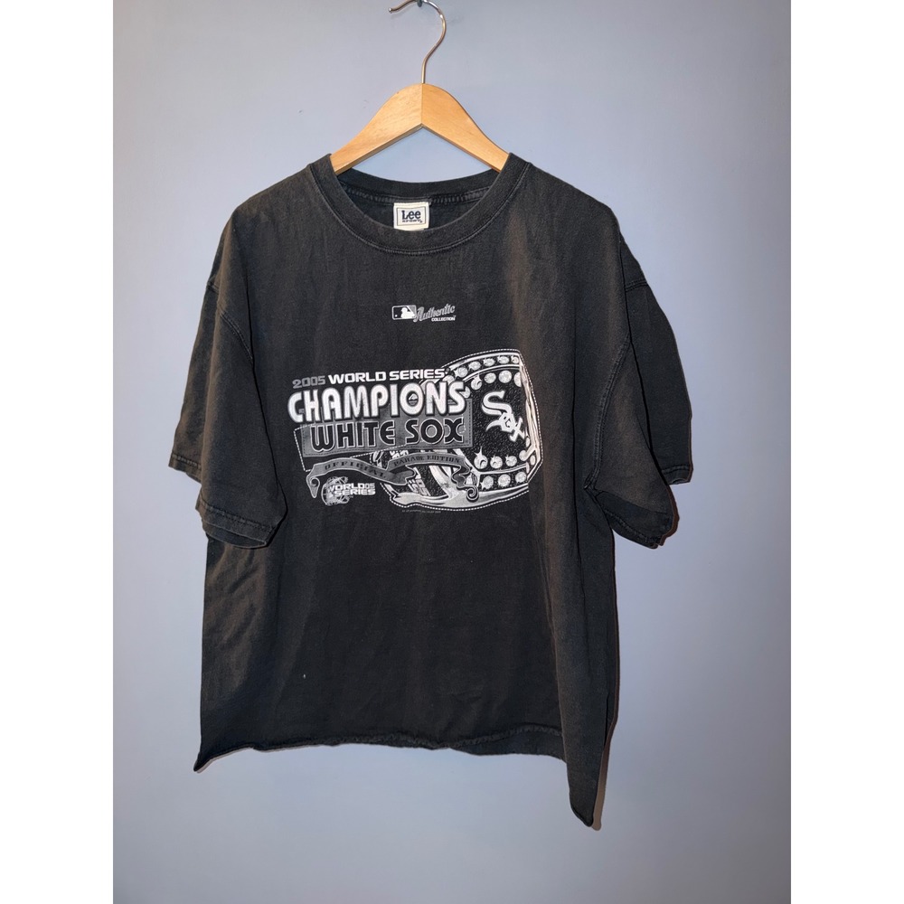 Vintage Lee Sport Chicago White Sox 2005 World Series Champions‎ T-Shirt Black L